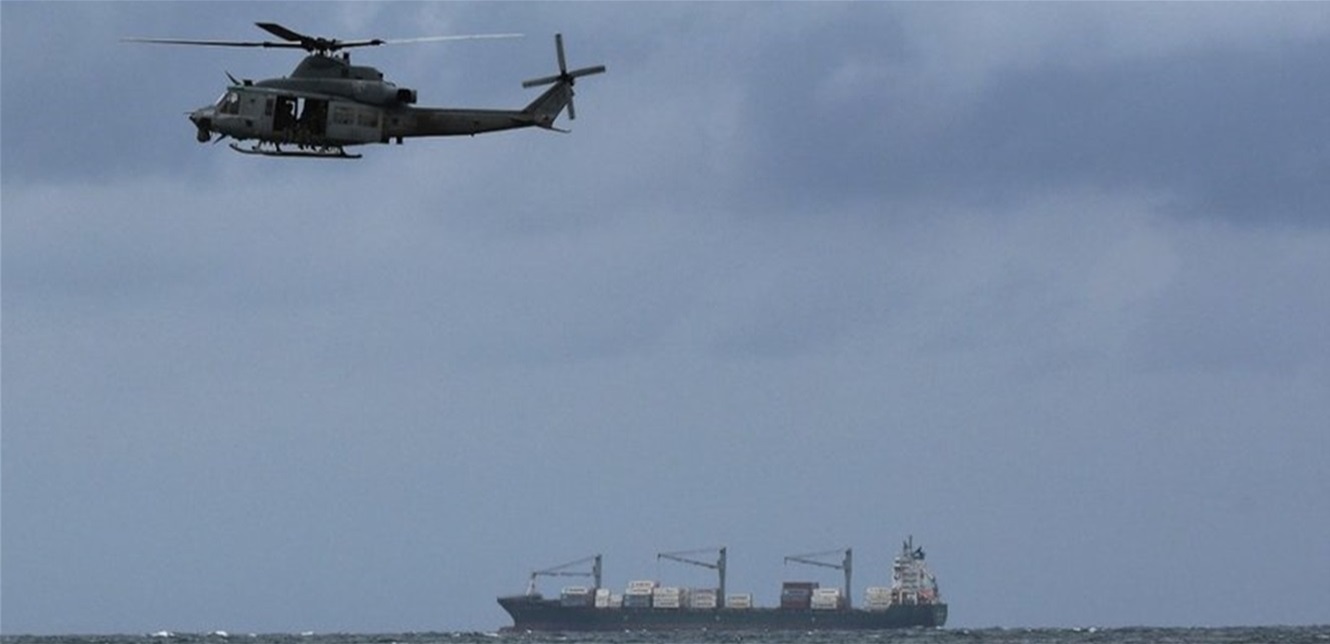 البحرية الايرانية تستهدف مروحية أميركية فوق الخليج 