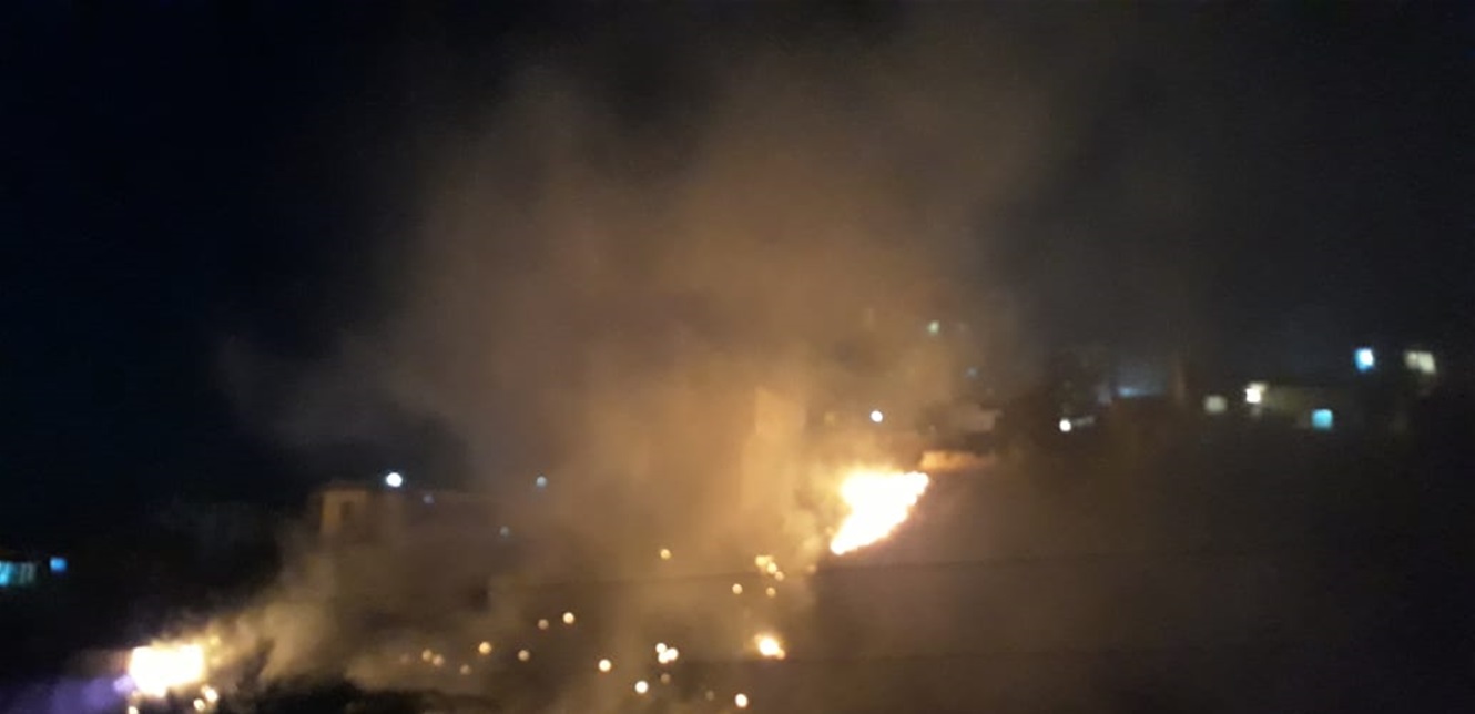 بالفيديو – حريق كبير في الصرفند 